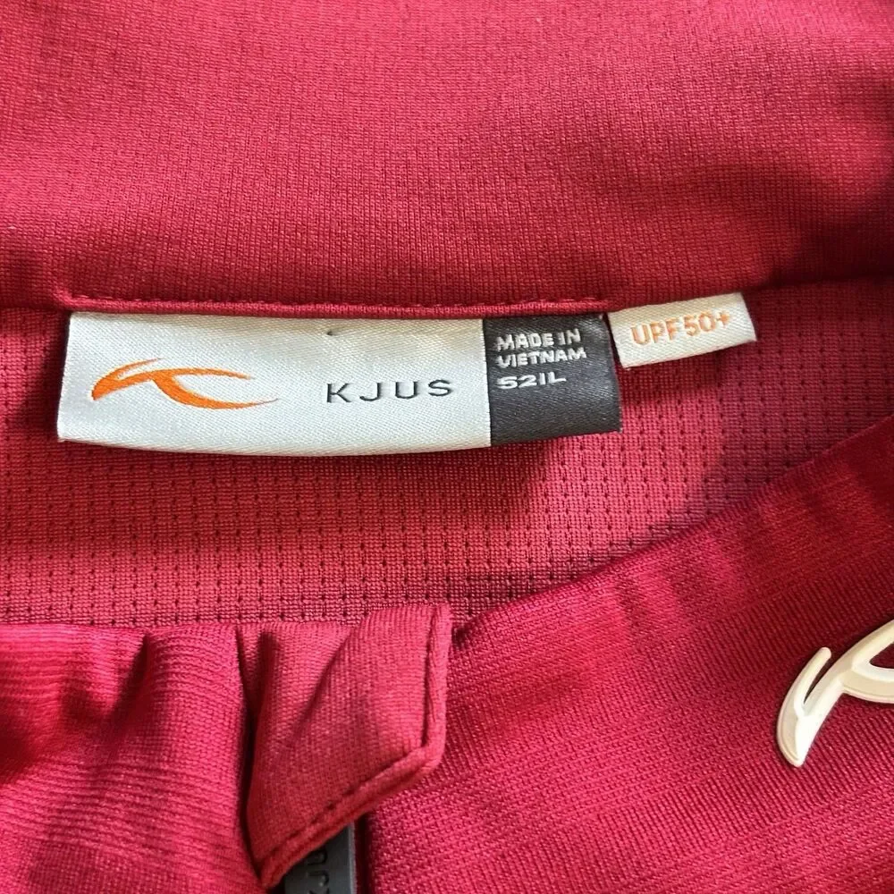 KJUS Westport Vest Mens 52/L Red Full Zip Stretch UPF 50 + Windproof NEW!